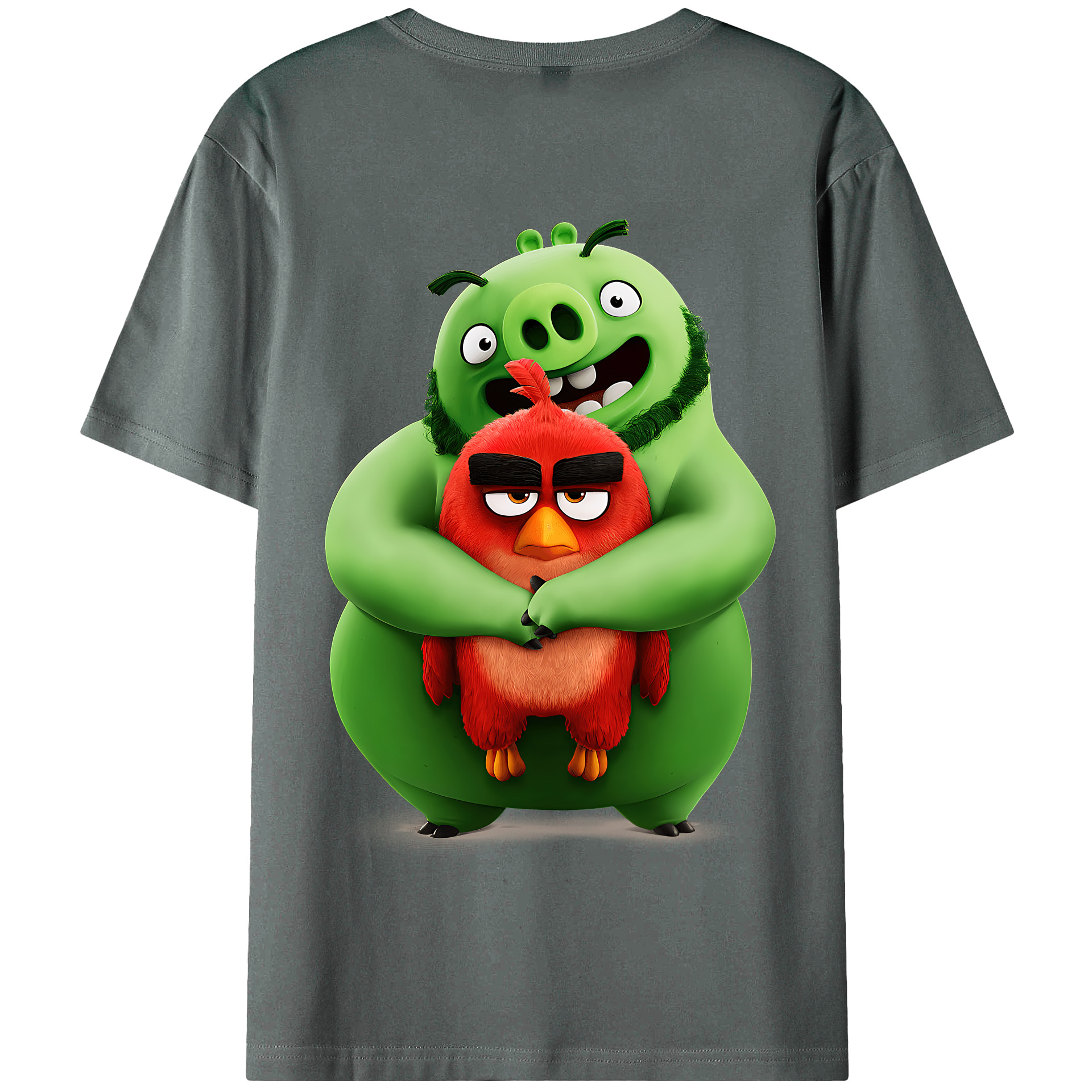 （画像用） Angry Birds アングリーバード 綿100％半袖Tシャツ（背面プリント）